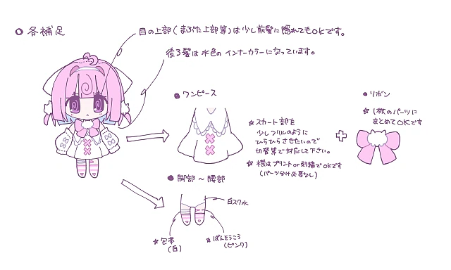 桃寝ちのい ぬいぐるみデザイン 2